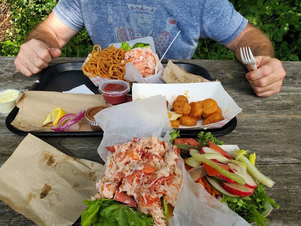 Lobster Roll with Salad